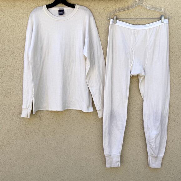 Vintage Medalist Thermal Underwear Baselayer Set XL Shirt Bottoms Wool Blend - Picture 1 of 7